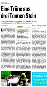 Eine Träne aus drei Tonnen Stein | Kleine Zeitung | 2014-10-21