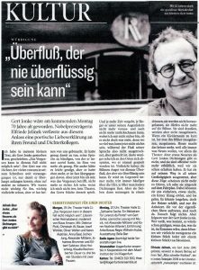 Würdigung | Überfluß der nie überflüssig sein kann | Kleine Zeitung | 2016-02-05